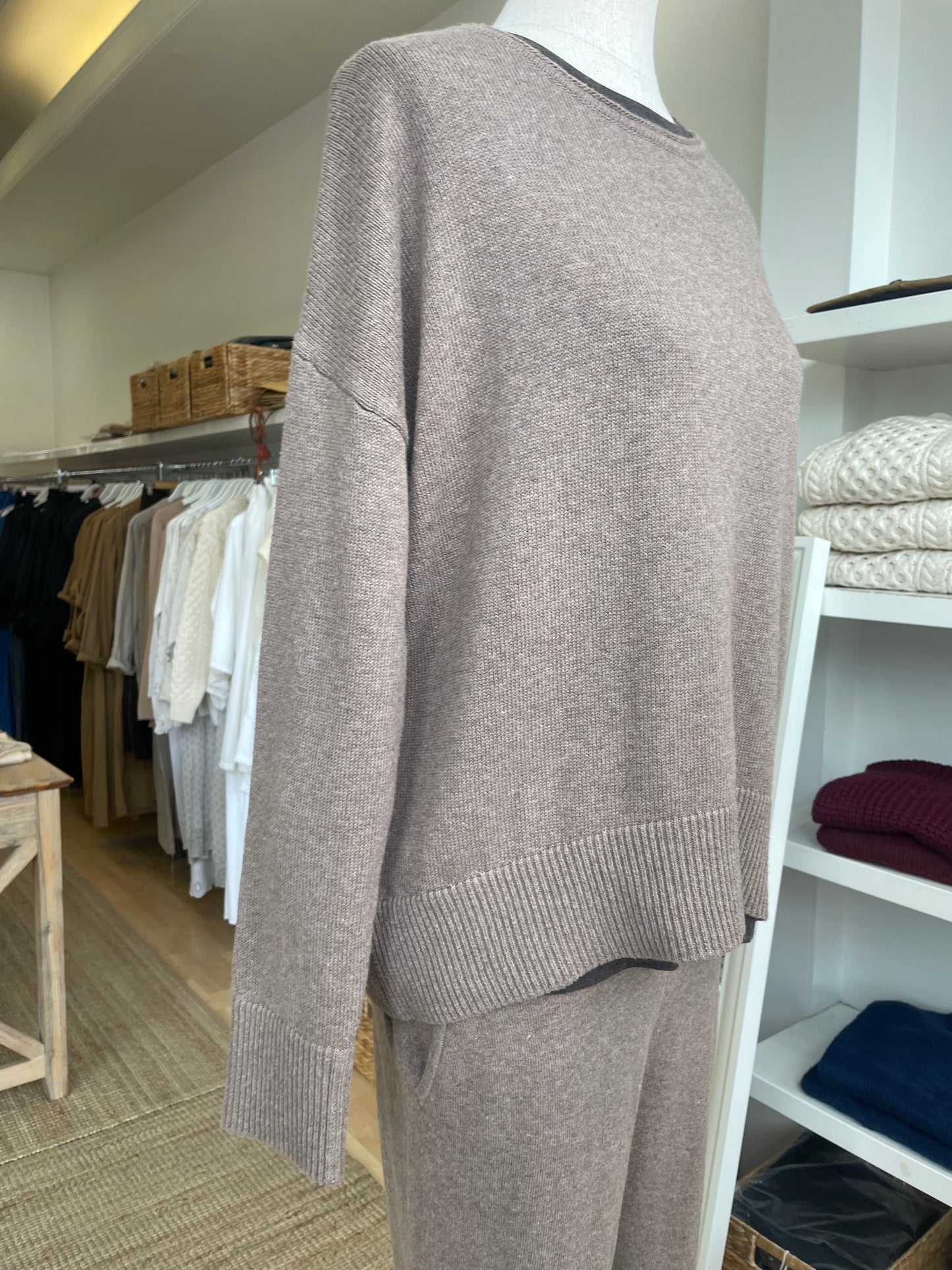 Cotton Cashmere Round Neck Jumper
