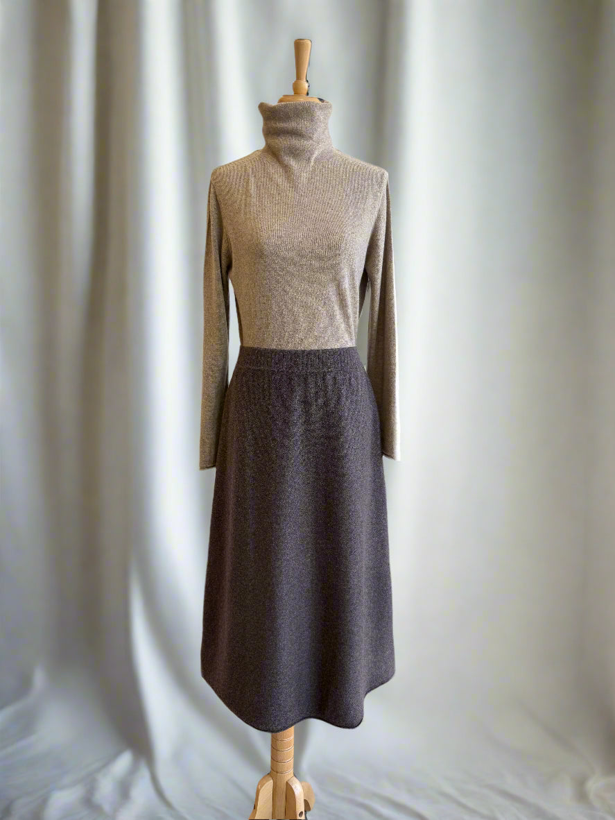 The Amara Skirt – Brown Cashmere