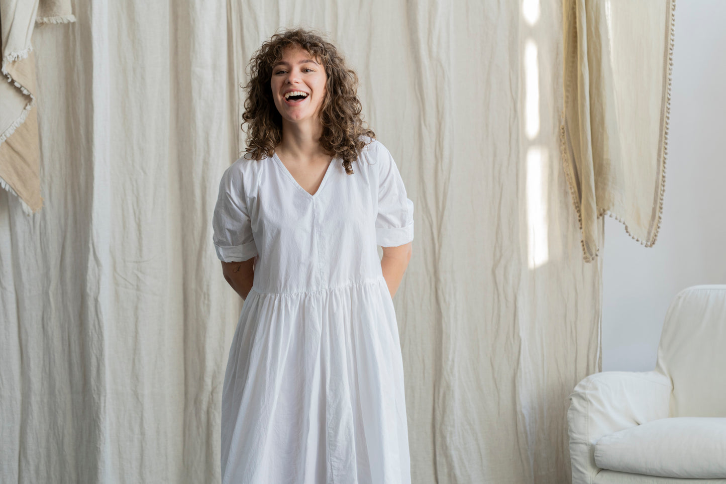 Florence Dress White