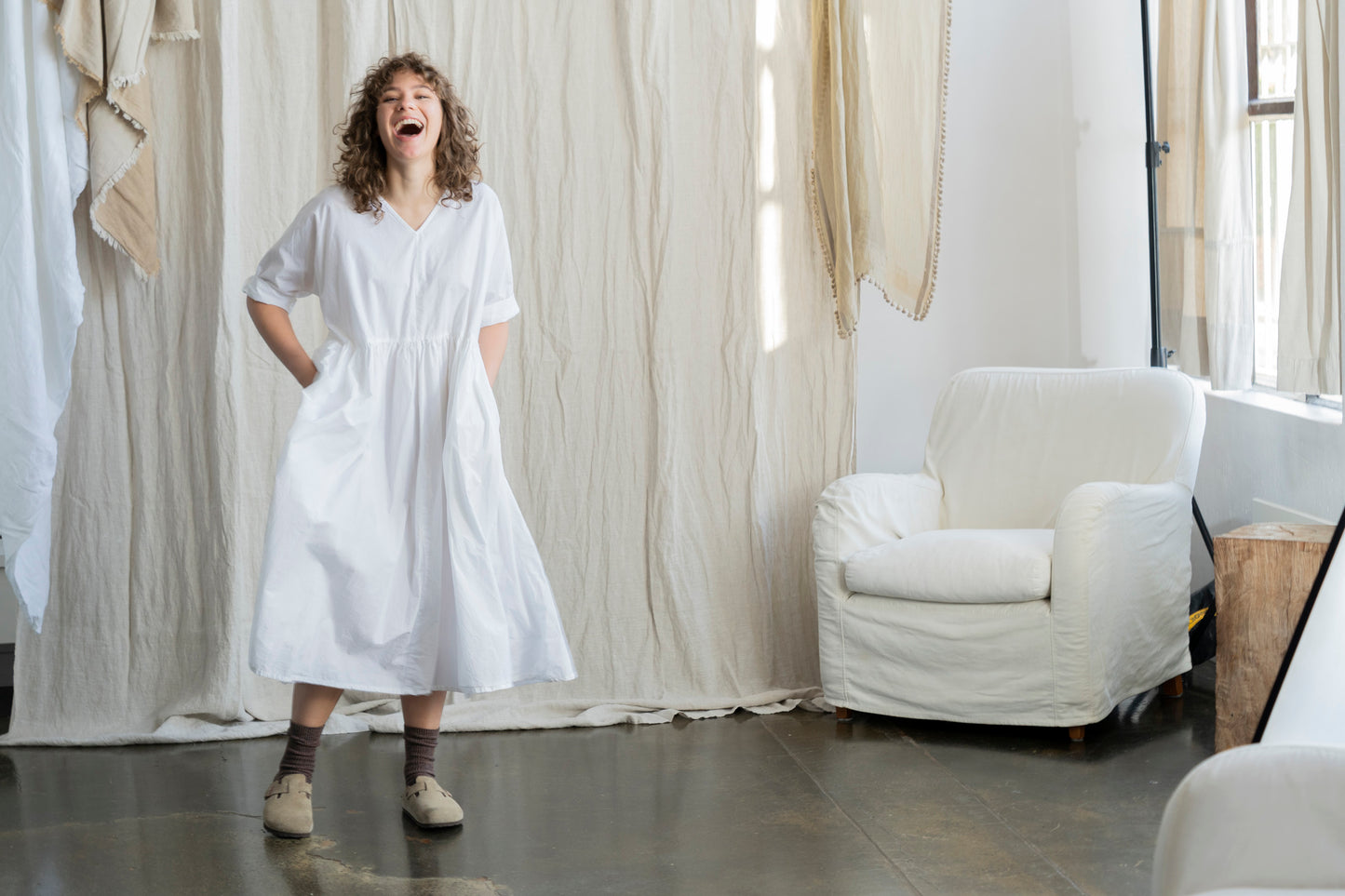 Florence Dress White