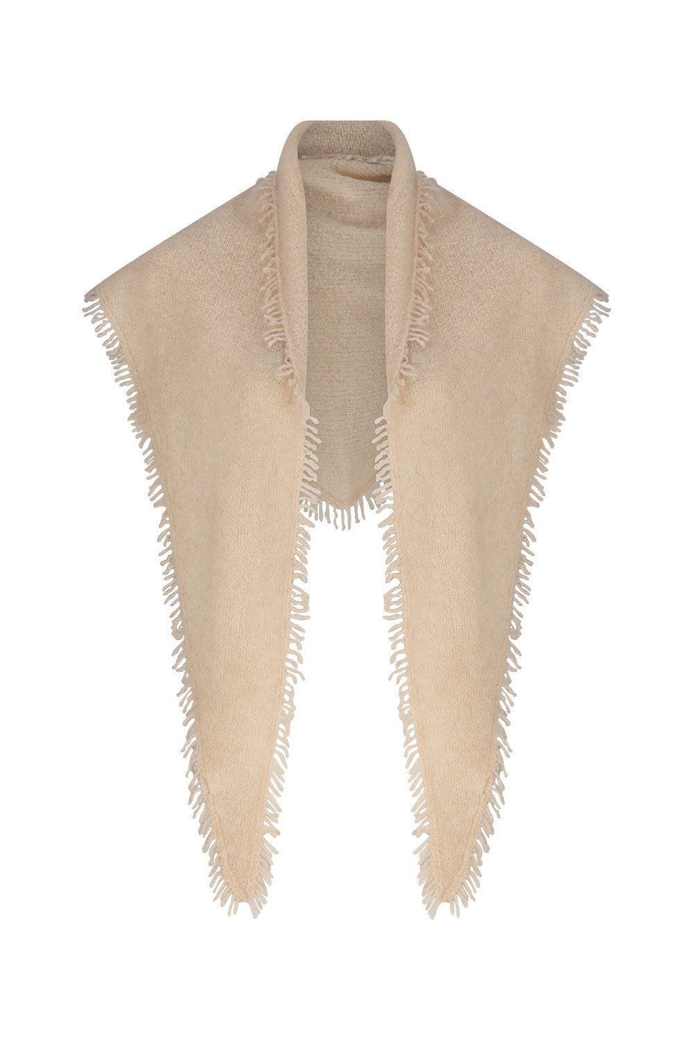 Cashmere Fringe Triangle Scarf