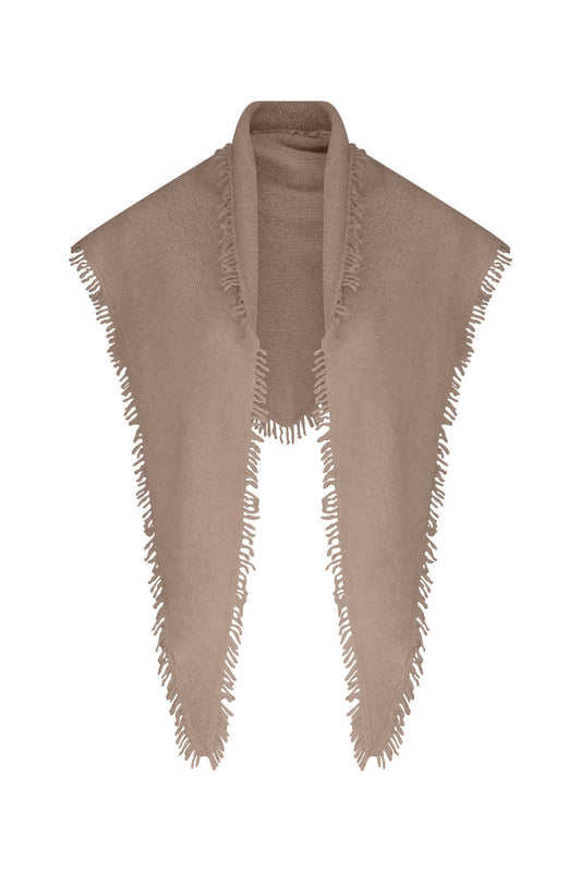 Cashmere Fringe Triangle Scarf