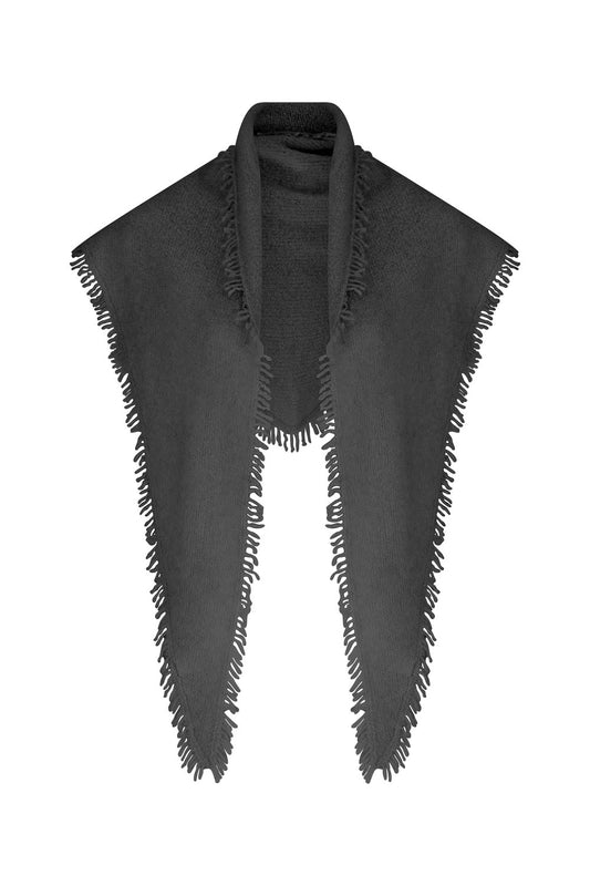 Cashmere Fringe Triangle Scarf