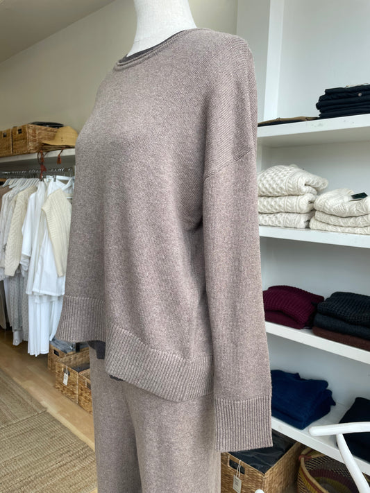Cotton Cashmere Round Neck Jumper