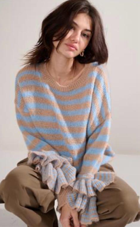 Cozy Stripe Pattern Sweater